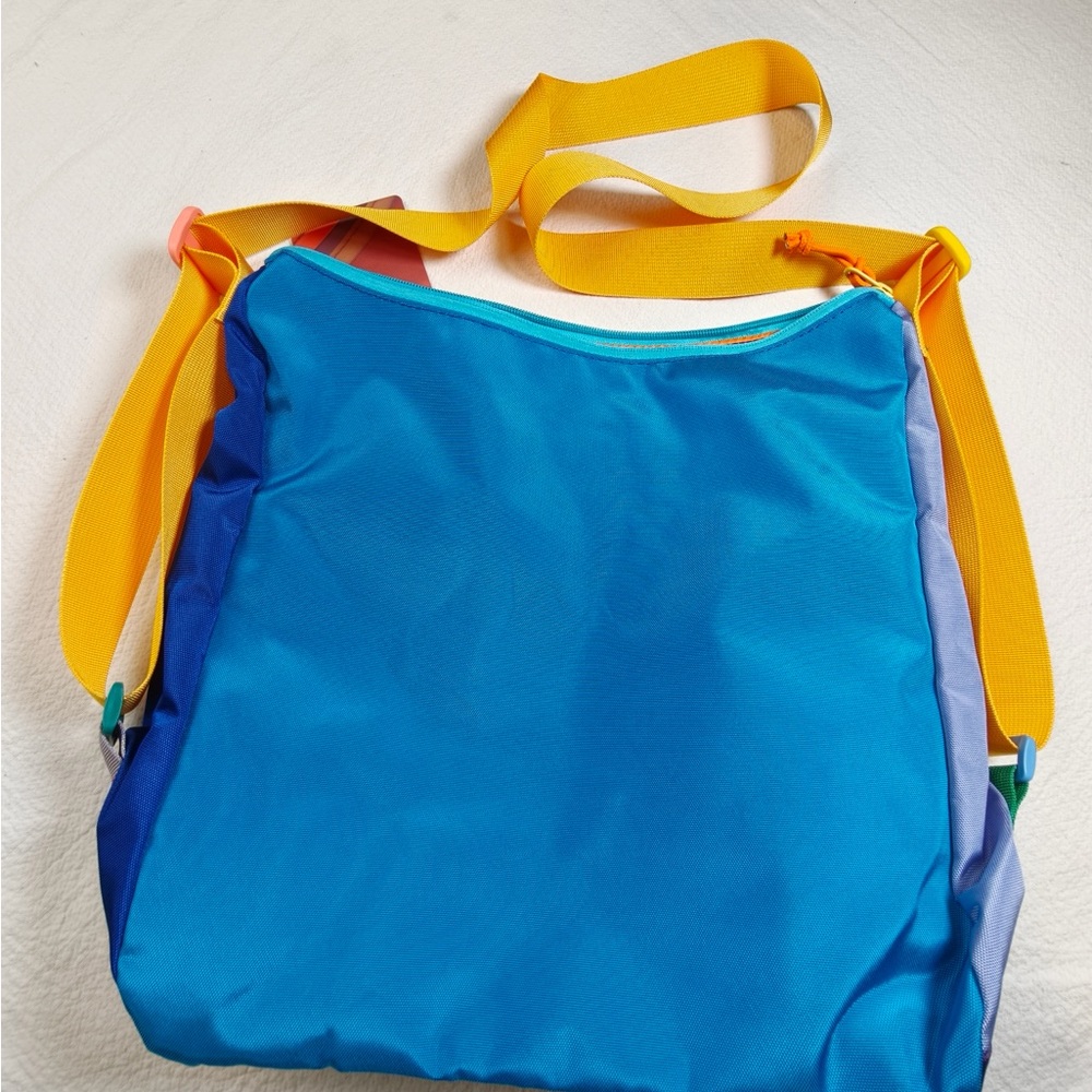 cotopaxi Colorblock Crossbody Bag - Green, Red & Blue with Yellow Strap - Picture 3 of 3